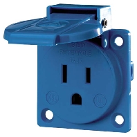 10087 - Panel mounted socket outlet with 10087
