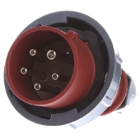 288 - CEE plug 16A 5p 6h 400 V (50+60 Hz) red 288