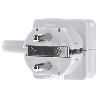 120963 - Protective contact (SCHUKO)Plug Grey 120963