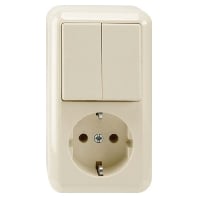 MEG3498-8744 - Combination switch/wall socket outlet MEG3498-8744