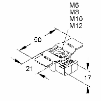 GMZF M10-18 F - T-nut for channels M10 GMZF M10-18 F