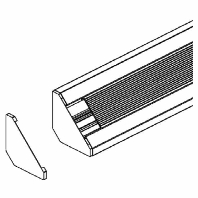 PED 120 R - End piece for device mount wireway PED 120 R