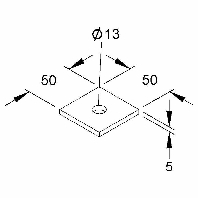 VP 50.50 - Mounting plate for cable support system VP 50.50