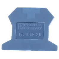 D-UK 2,5 BU (50 Stück) - End/partition plate for terminal block D-UK 2,5 BU