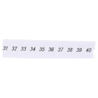 ZB 5,lgs:31-40 - Label for terminal block 5,2mm white ZB 5,lgs:31-40