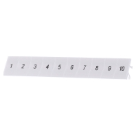ZB 6,lgs:1-10 - Label for terminal block 6,2mm white ZB 6,lgs:1-10