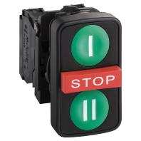 XB5AA731327 - Complete push button red/green XB5AA731327