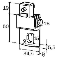 GD-ZN(VE4) - Fixing clip for sensor GD-ZN (quantity: 4)