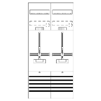 DF27C2 - Meter panel 2 kWh-meters 0 rows DF27C2