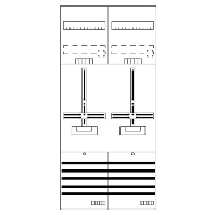 DF27G2 - Meter panel 2 kWh-meters 0 rows DF27G2