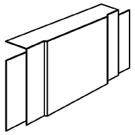 M 5416 lgr - Tee for cable duct 40x110mm RAL7035 M 5416 lgr