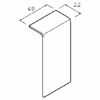 SL 200807D3 Ahorn - Coupler for skirting duct 80x20mm SL 200807D3 Ahorn