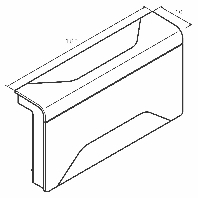 SL 2008081D1 alu - Adapter for baseboard wireway SL 2008081D1 alu