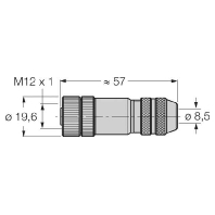 BMWS8151-8,5 - Circular connector for field assembly BMWS8151-8,5