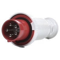 279 - CEE plug 125A 5p 6h 400 V (50+60 Hz) red 279