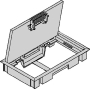 Underfloor device box insert with cover KDE0405 tsw