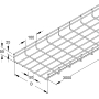 Basket cable tray/Mesh cable tray MT 54.100 V