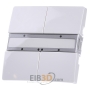 EIB, KNX push button sensor 2-fold, white, 5WG1286-2DB13