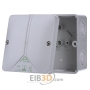 Surface mounted box 93x93mm Abox-i 040 L-leer