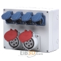 CEE-Socket combination wall mount IP44 STG 024