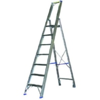 Stufenstehleiter PSBR19 1x9 m.B�gel u.Rollen L:3,16m 05101749