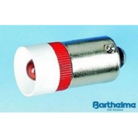 Single LED 10x25mm BA9s 230V AC/DC white