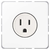 Socket outlet (receptacle) NEMA white CD 521-15 WW