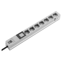 Socket outlet strip aluminium DK 7240.301