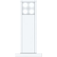 Licht-Stele 44cm dgr/gli 1xLED-Mod LS 604-1 DG