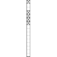 Communication column 5-fold silver KS 616-1/4 SM