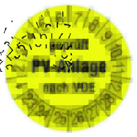 Prfplakette PV-Anlage gem VDE 2025 182705