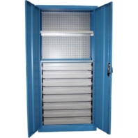 Steel double-door cabinet with drawers, 4498/000/06 6021