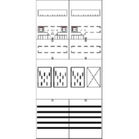 Meter panel 3 kWh-meters 0 rows BF27T31