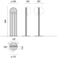 Light pole aluminium 0,89m 000500