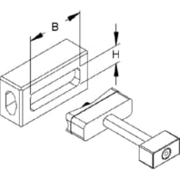 Rectangular punch W-BL 30.65