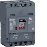 Leistungsschalter h3+ P160 TM ADJ 3P3D 25A 70kA, HES025DC