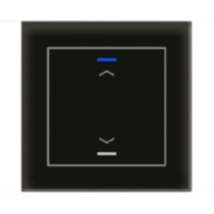 KNX Glass Push Button II Lite 1-fold, RGBW, blinds, Black - BE-GTL10S.A1S