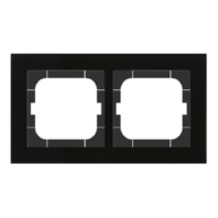 MDT Glass cover frame 2-fold for 63 mm systems, Black - BE-GTR263S.01S