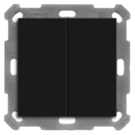 KNX Taster Light 55 Basic 2-fach, Schwarz matt, Neutral BE-TAL55B206.01