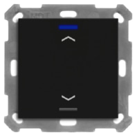 KNX Taster Light 55 1-fach, RGBW, Temperatursensor, Schwarz matt, Jalousie BE-TAL55T106.A1