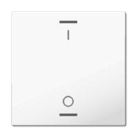 Rocker for the KNX Push Button Light 63 1 gang, studio white glossy finish, switch BE-TAL63W104.B1