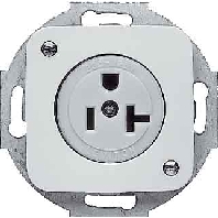 Socket outlet (receptacle) NEMA white 3016 EUC-214-101