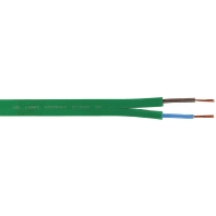 Illumination cable 2x1,5mm green H05RNH2-F 2x1,5 gn ring 50m
