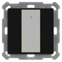 KNX RF+ Push Button Plus 8-fold w. Actuator, Black matt RF-TA55A806.01