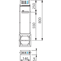 Verteilerstreckenstck 0,8m, 400A, KSA400ED4081