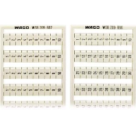 Label for terminal block 5mm white 209-602