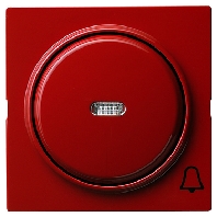 Cover plate for switch/push button red 028643