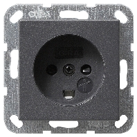 Socket outlet (receptacle) anthracite 042228