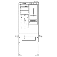 Equipped meter cabinet IP44 1560x583mm ZAS155GF9