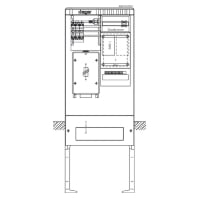 Equipped meter cabinet IP44 1560x583mm ZAS155HS1